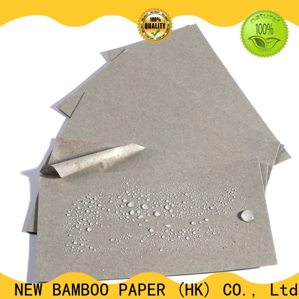 NEW BAMBOO PAPER grey poly coated cardboard bulk production for waterproof items