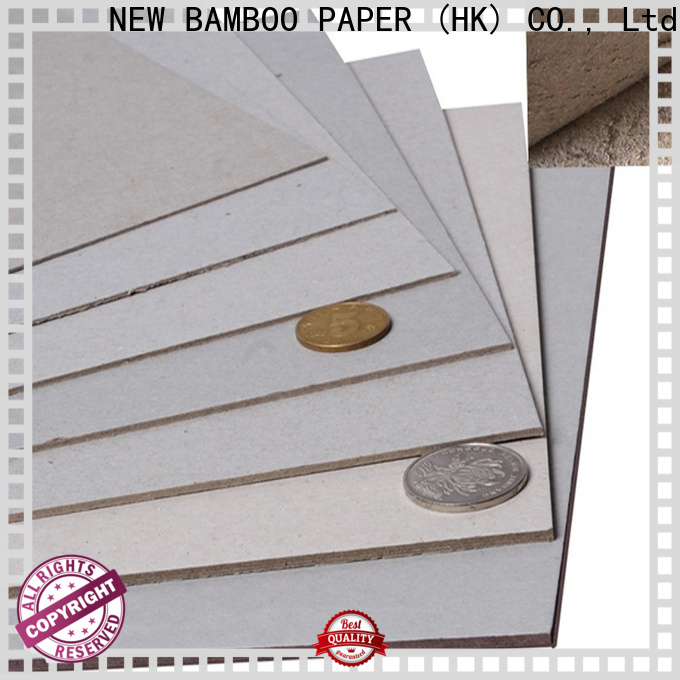 NEW BAMBOO PAPER inexpensive grey chipboard sheets bulk production for book covers