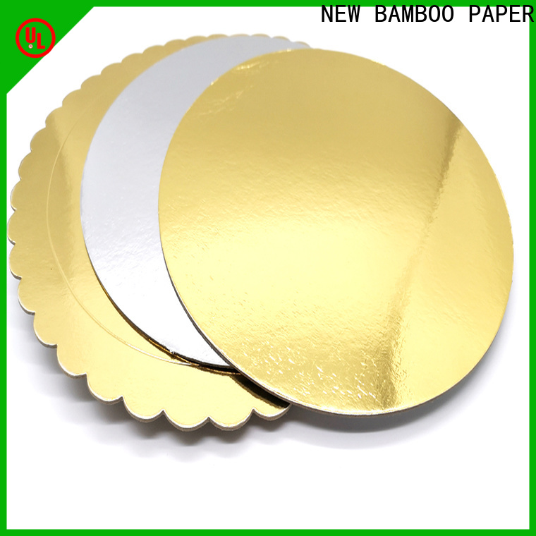 NEW BAMBOO PAPER gold cake board rounds free design for stationery