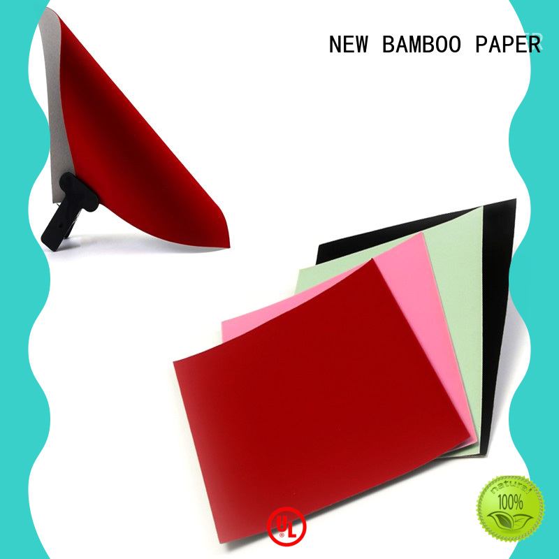 NEW BAMBOO PAPER cardboard flocking paper  manufacturer for gift boxes