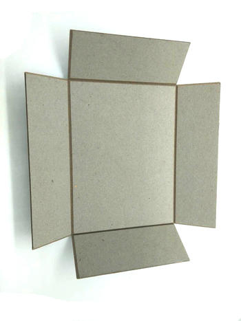 Thick grey cardboard sheets paper laminated grey board for V-type slotted