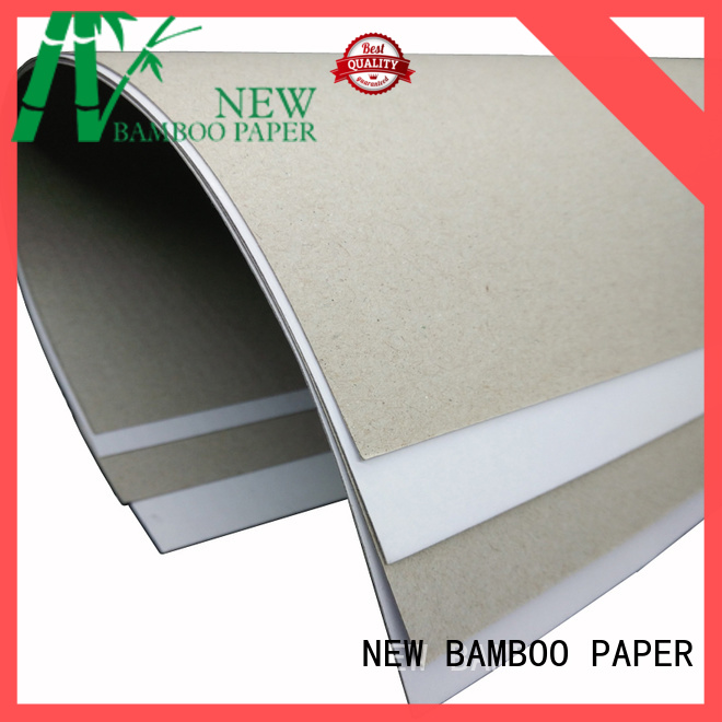 NEW BAMBOO PAPER coated duplex board with grey back bulk production for crafts